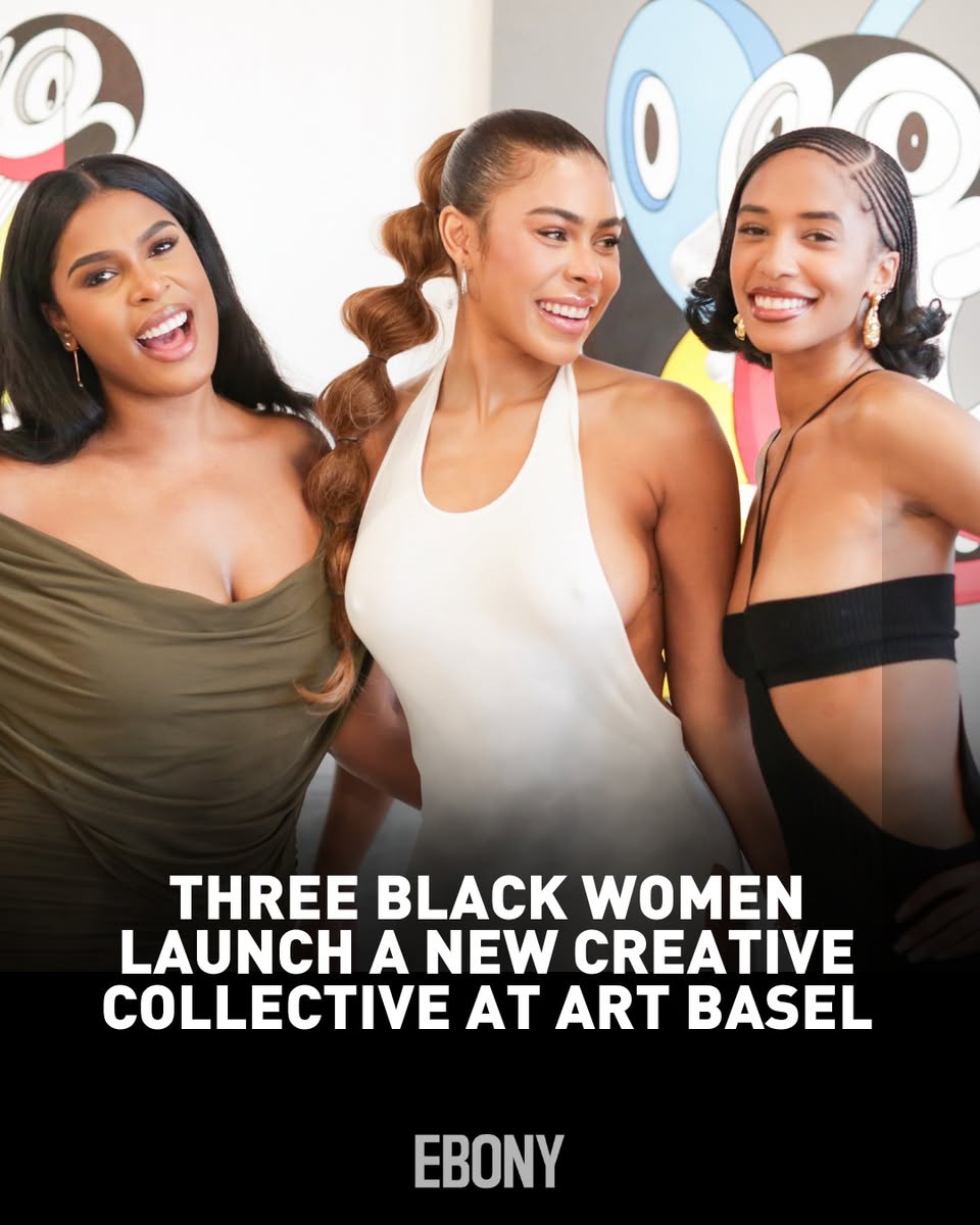 studioQL's three founders photographed together for EBONY's Art Basel feature